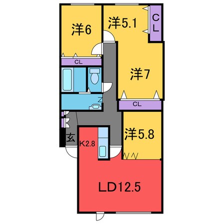 コスモハイツの物件間取画像